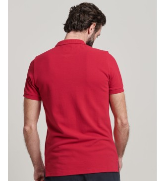 Superdry Klasična pique polo majica rdeča