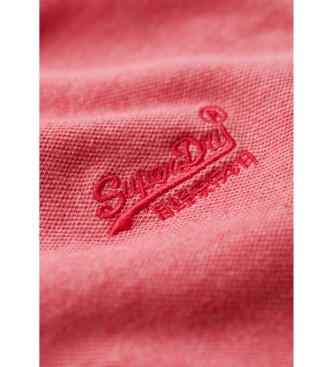 Superdry Klasyczna różowa koszulka polo piqué