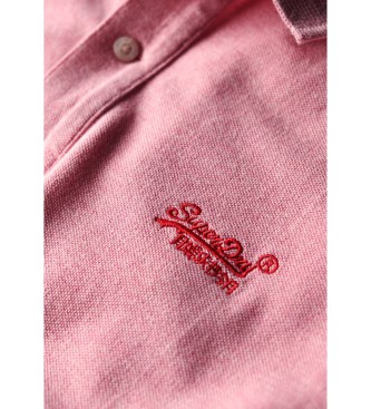 Superdry Klassisches rosa Piqu-Poloshirt