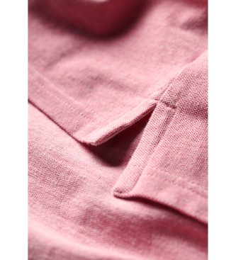Superdry Klassisk rosa pik-poloskjorta