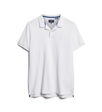 Superdry Klassisk hvid piqu-poloshirt