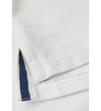 Superdry Klassisk hvid piqu-poloshirt