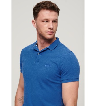 Superdry Klasyczna niebieska koszulka polo piqué
