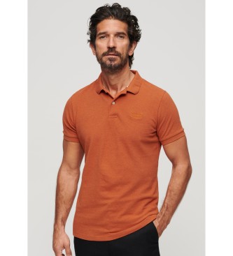 Superdry Klasyczna pomarańczowa koszulka polo piqué
