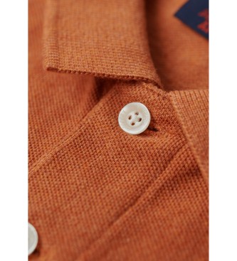 Superdry Klasyczna pomarańczowa koszulka polo piqué