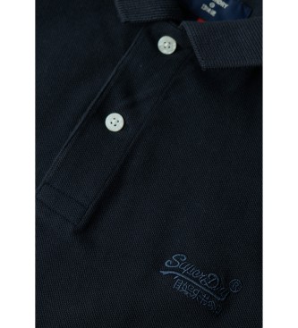 Superdry Klassiek marine piqu poloshirt