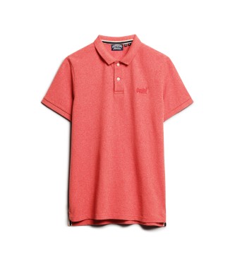 Superdry Polo classica in piquet rosso