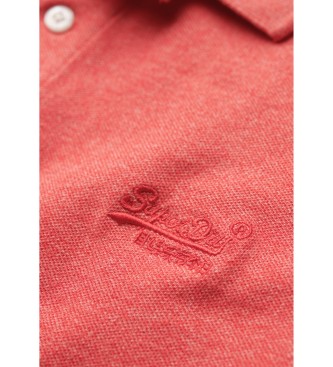 Superdry Klasyczna koszulka polo pique czerwona