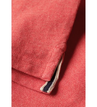 Superdry Klassisches Piqu-Poloshirt rot