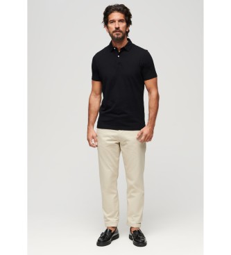 Superdry Black knitted polo shirt
