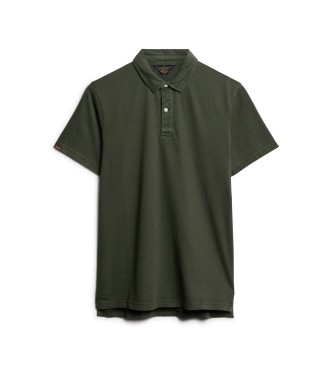 Superdry Polo tricot vert fonc