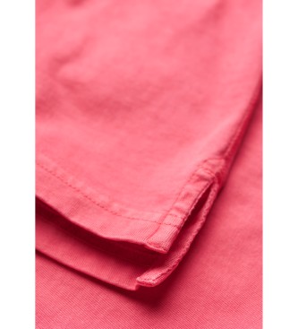 Superdry Pink knitted polo shirt
