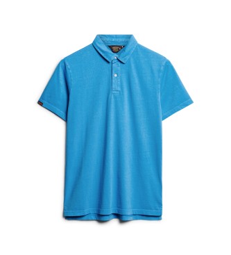 Superdry Blue knitted polo shirt
