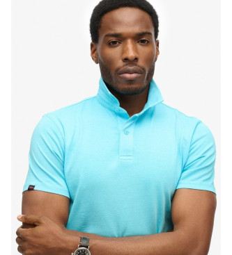 Superdry Unverzichtbares blaues Strick-Poloshirt