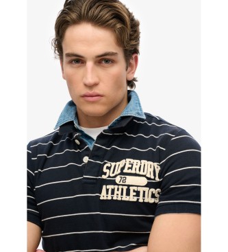 Superdry Vintage Athletic marineblau gestricktes Poloshirt
