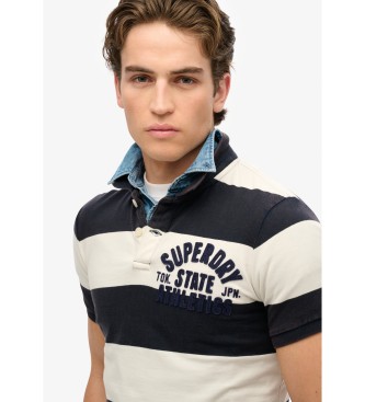 Superdry Vintage Athletic marineblau gestricktes Poloshirt