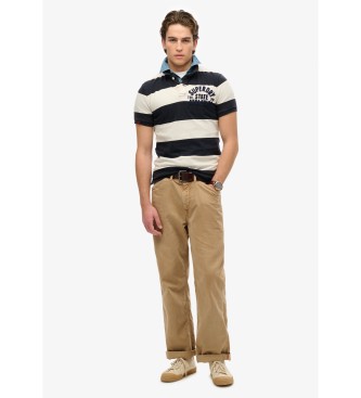 Superdry Vintage Athletic marineblau gestricktes Poloshirt