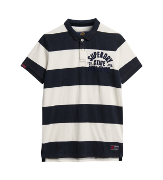 Superdry Vintage Athletic marineblau gestricktes Poloshirt