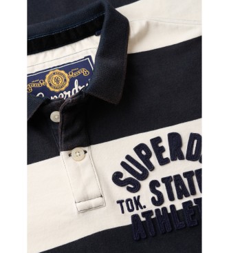 Superdry Vintage Athletic marineblau gestricktes Poloshirt