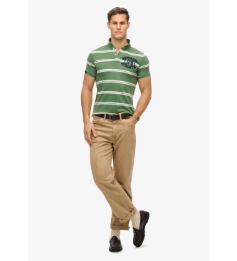 Superdry Vintage Athletic grn gestricktes Poloshirt