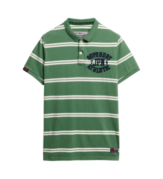 Superdry Vintage Athletic grn gestricktes Poloshirt