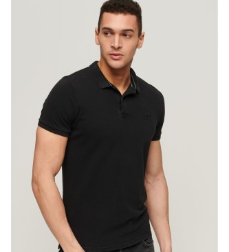 Superdry Polo Destroyed negro