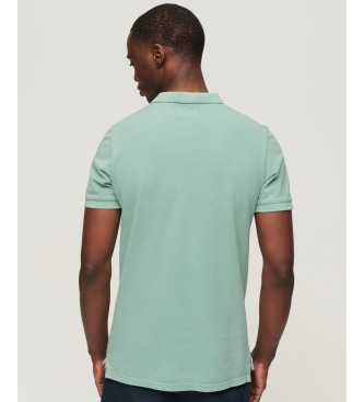 Superdry Destroyed green polo shirt