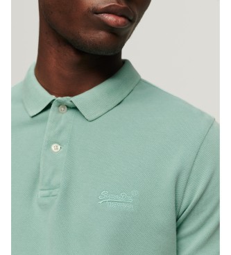 Superdry Destroyed green polo shirt