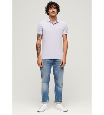 Superdry Destroyed lilac polo shirt
