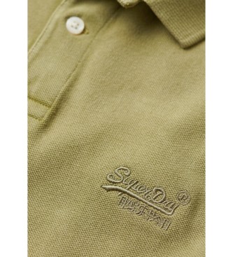 Superdry Grnes Poloshirt mit Destroyed-Effekt