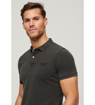 Superdry Destroyed polo shirt black