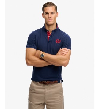 Superdry Polo Piqué Monogramme marine