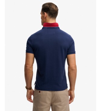 Superdry Polo Piqué Monogramme marine