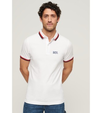Superdry Sportswear hvid piped polo shirt