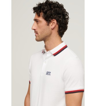 Superdry Sportswear hvid piped polo shirt