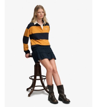 Superdry Koszulka polo Heritage Stripe Rugby w kolorze ?ó?tym