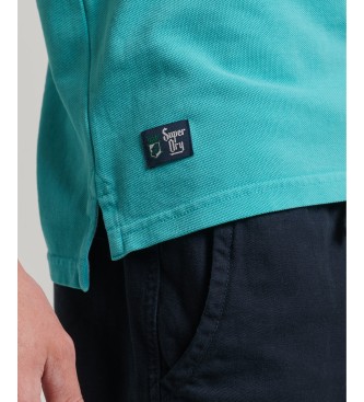 Superdry Superstate turquoise blue polo shirt