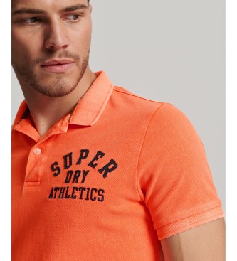Superdry Pomarańczowa koszulka polo Superstate