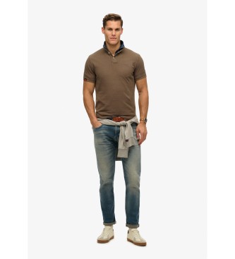 Superdry Vintage Destroy brun polo shirt