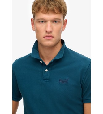 Superdry Vintage Destroy navy polo shirt