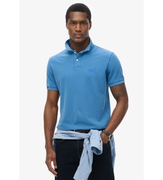 Superdry Vintage Destroy blue polo shirt