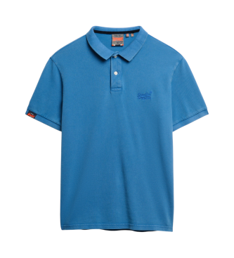 Superdry Vintage Destroy blue polo shirt