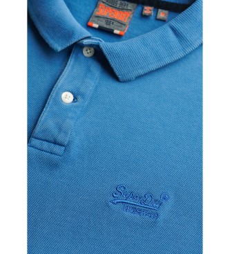 Superdry Vintage Destroy blue polo shirt