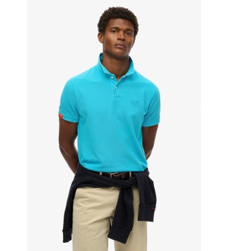 Superdry Blaues Vintage-Destroy-Poloshirt