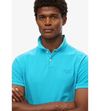 Superdry Blaues Vintage-Destroy-Poloshirt