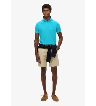 Superdry Blaues Vintage-Destroy-Poloshirt