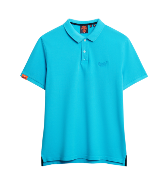 Superdry Blaues Vintage-Destroy-Poloshirt
