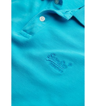 Superdry Blaues Vintage-Destroy-Poloshirt