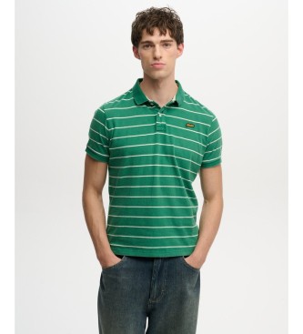 Superdry Polo vintage à rayures vertes