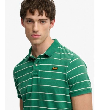 Superdry Polo vintage à rayures vertes